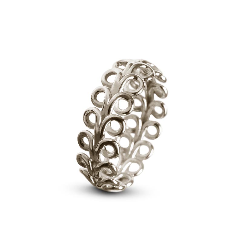 Anello fedina made in italy argento ghirigori