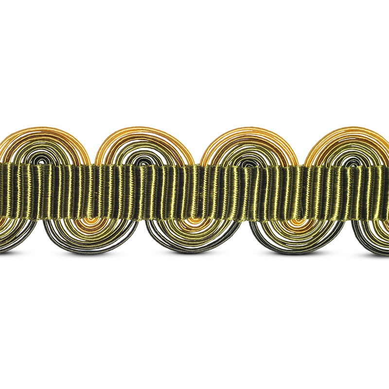 collana girocollo choker argento nastro passamaneria onde verde made in italy